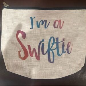 I am a Swiftie makeup bag with black zipper. New without tags.